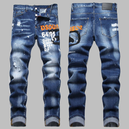 2026 New Men's Ink Splash Jeans