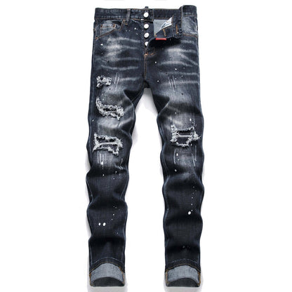 DSQ2  New 2026 Men's Ink Splash Jeans